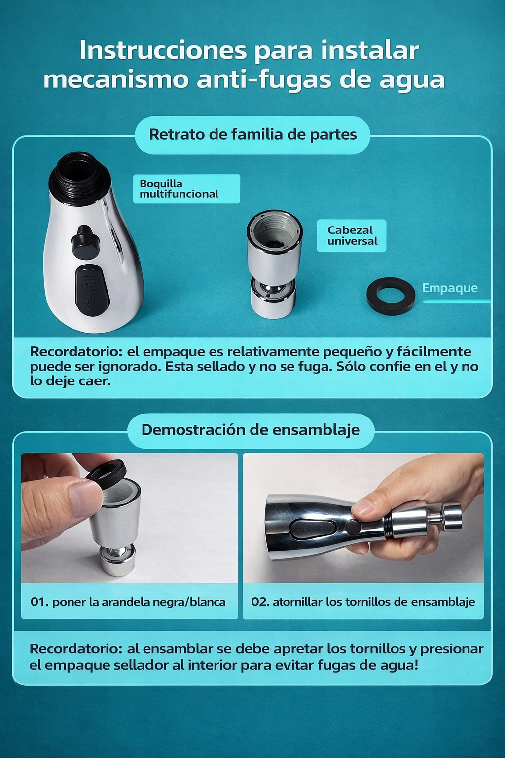 Extensor de grifo 3 en 1